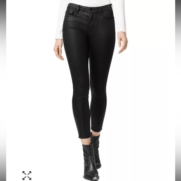 Sanctuary Denim - Sanctuary-Social Standard Coated Ankle Skinny Jeans in Slick Black size 4 EU =27